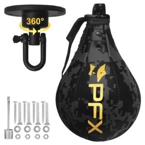 PFX Pro-Series Speed Bag | Premium PU Leather Boxing Speed Ball with 360° Swivel