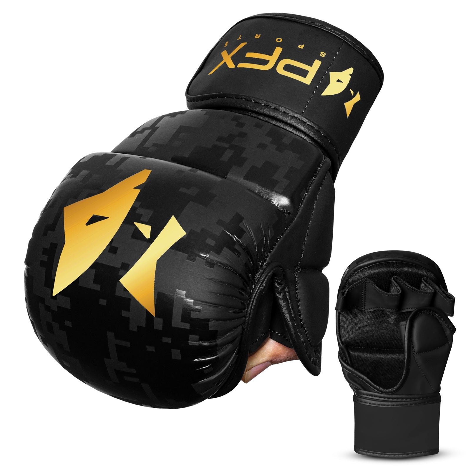PFX Sports MMA Sparring Gloves | Digital Camo Open Palm Training Gloves - Image 3