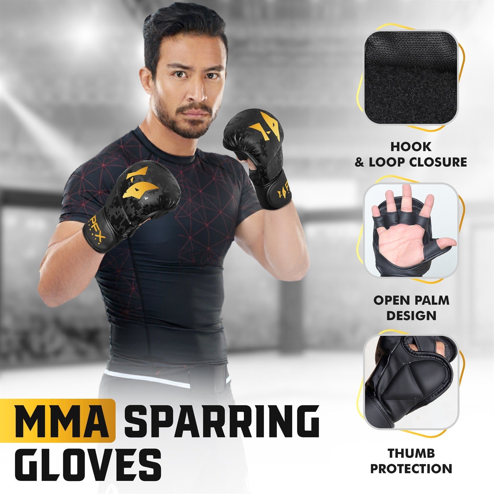 PFX Sports MMA Sparring Gloves | Digital Camo Open Palm Training Gloves - Image 4