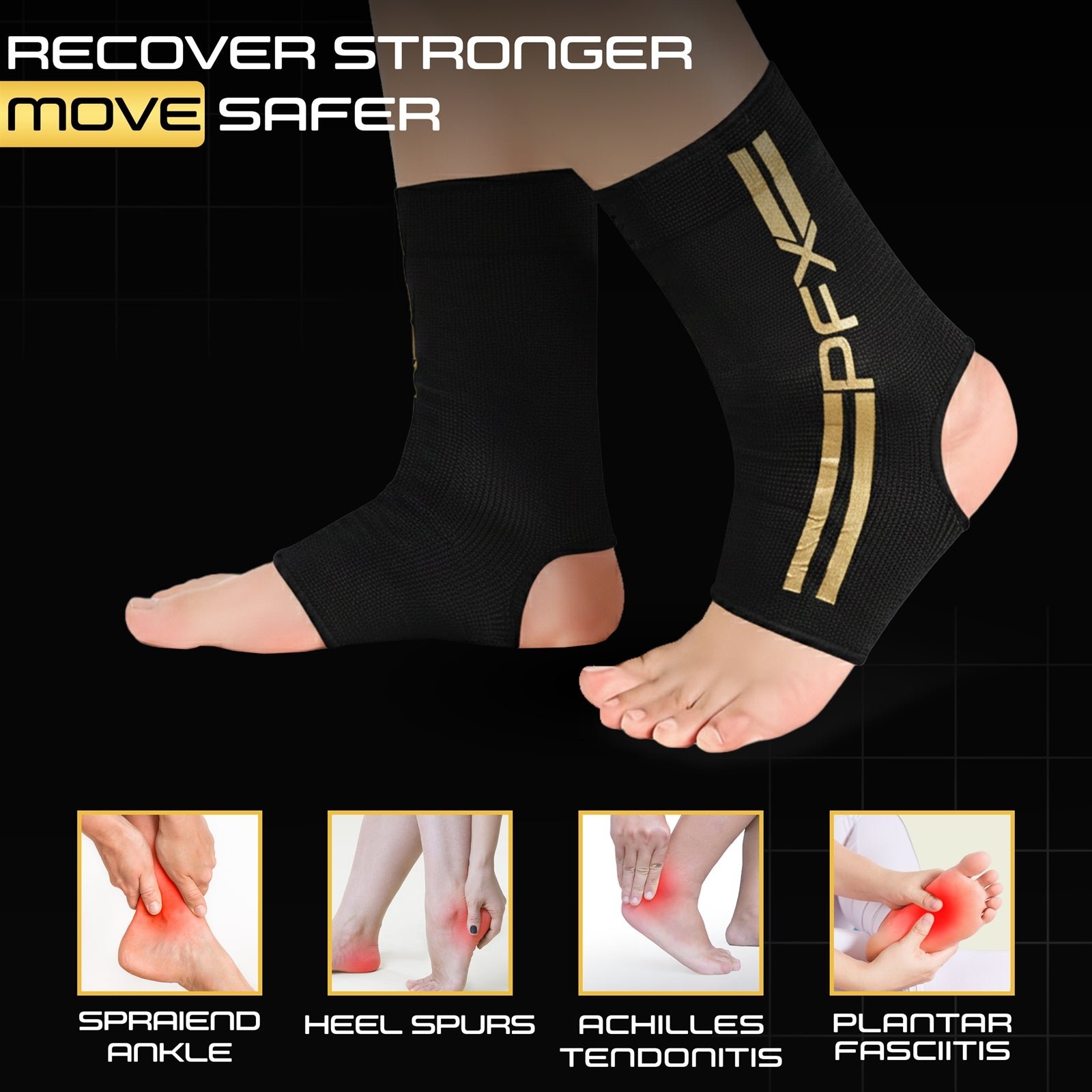 PFX Pro-Series Ankle Support Sleeves (Pair) - Image 2