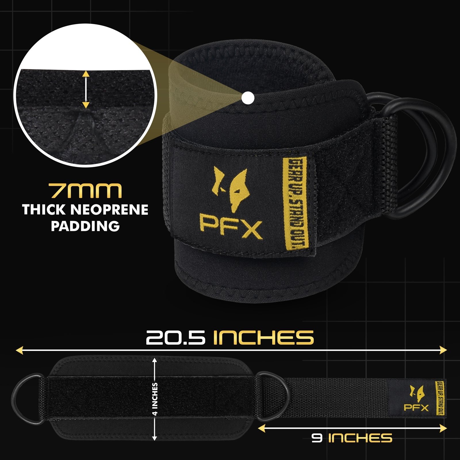 PFX Pro-Series Cable Ankle Straps (Pair) - Image 3