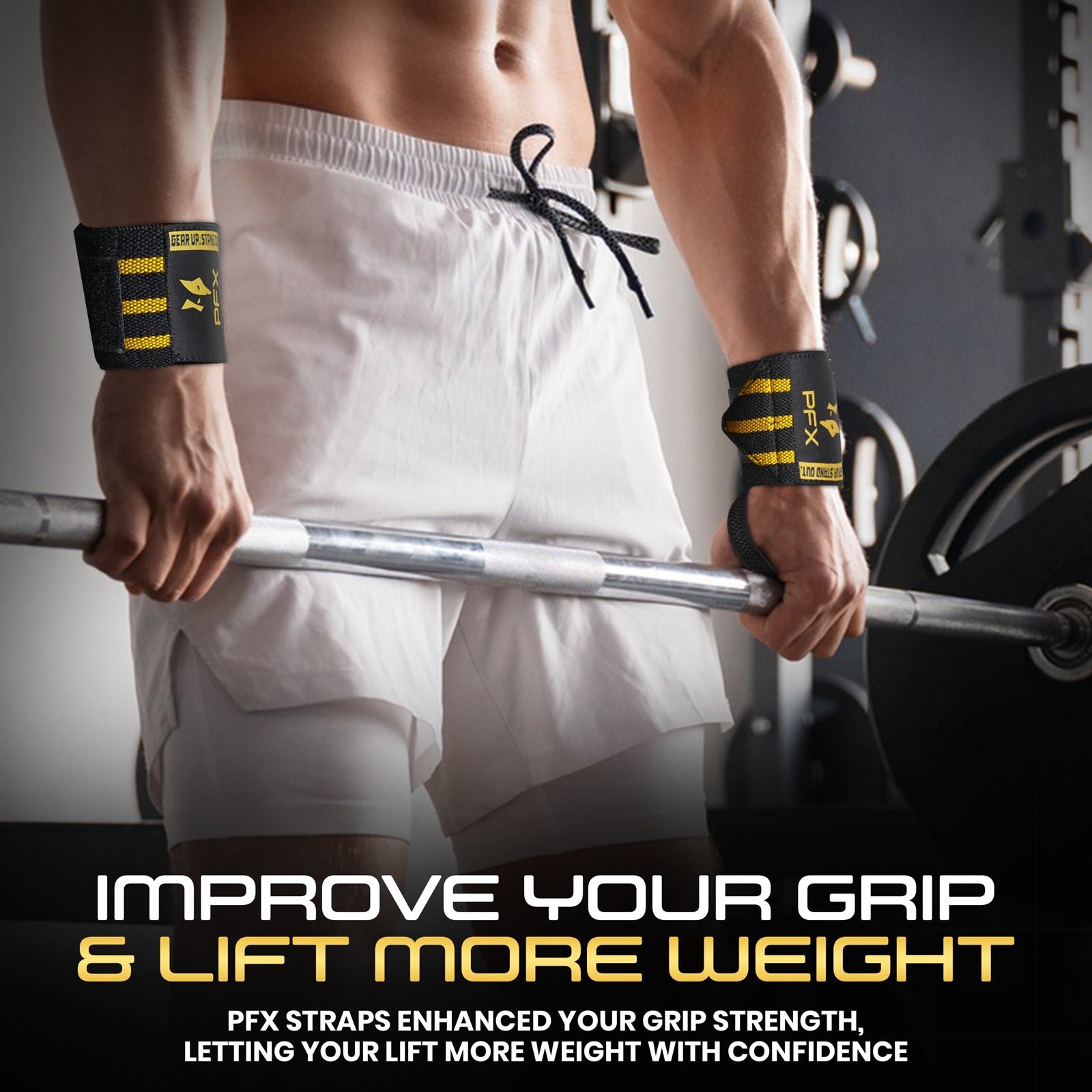 PFX Golden Series "Three-Line" Wrist Wraps – Maximum Competition Support - Image 6