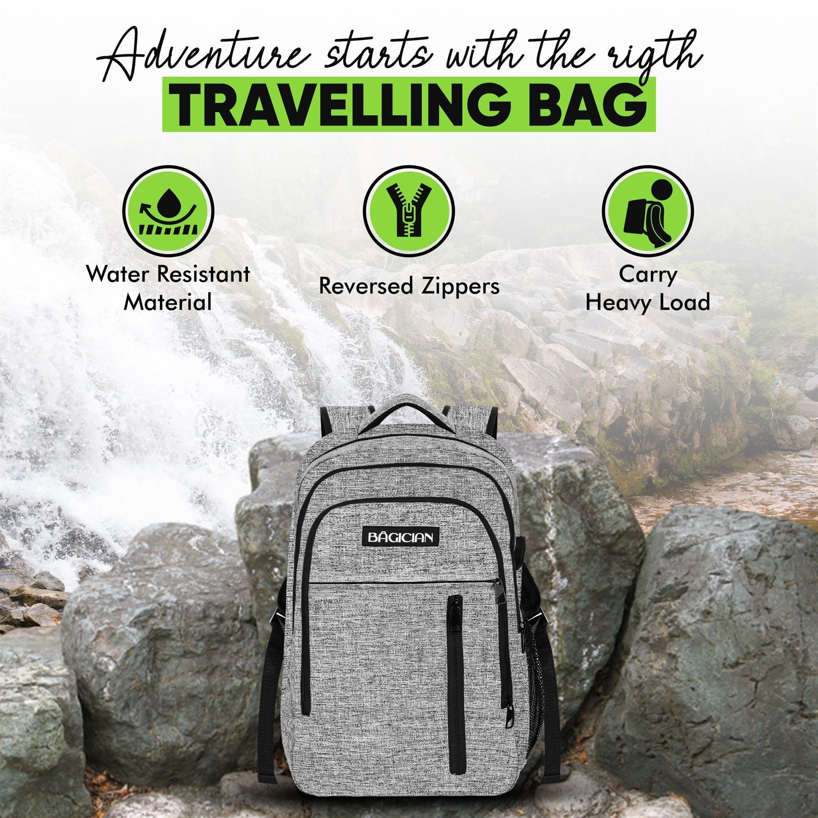 Ultimate 3-Compartment All-Weather Travel Backpack - Image 8