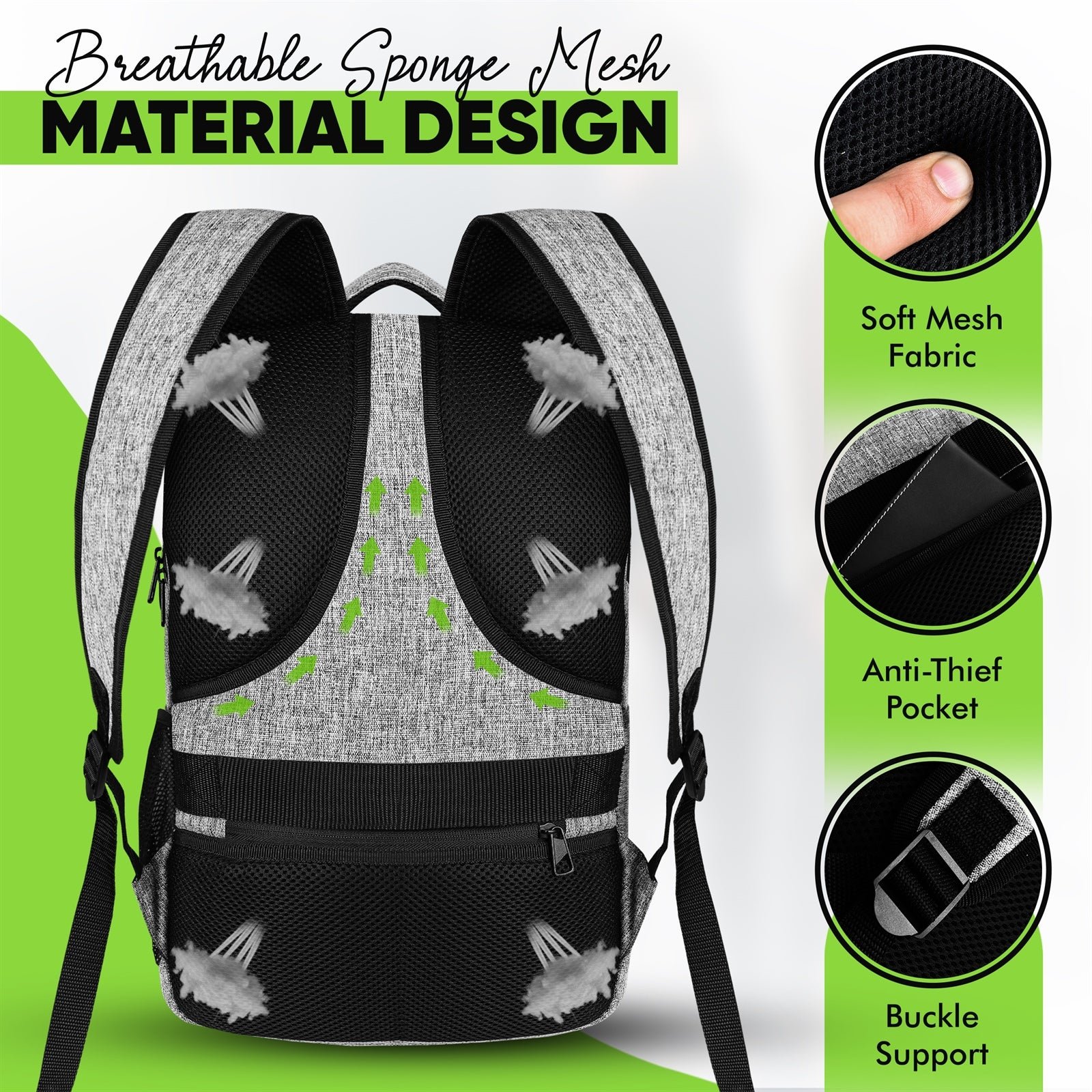 Ultimate 3-Compartment All-Weather Travel Backpack - Image 9