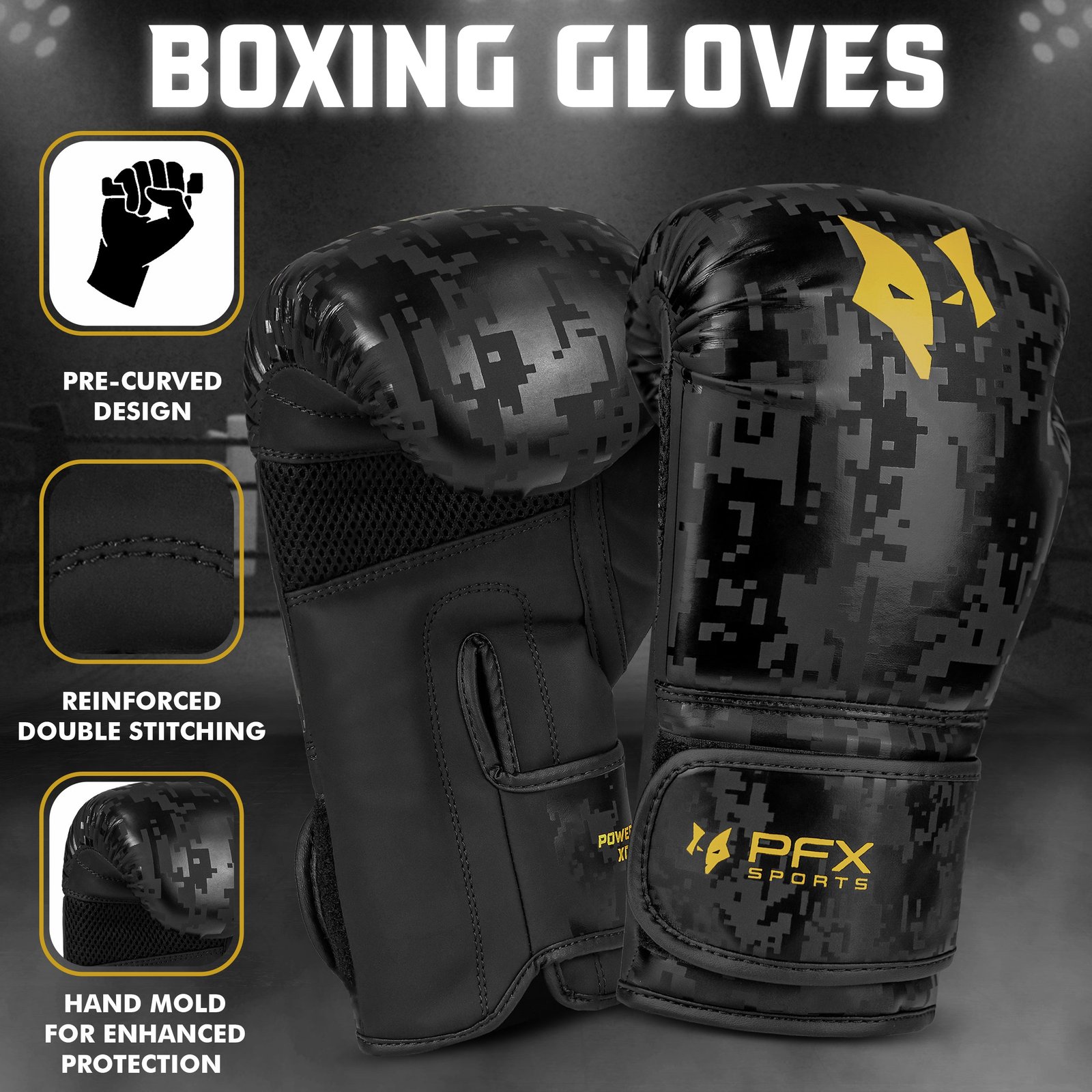 PFX Sports Leather Boxing Gloves – 8oz–16oz - Image 3