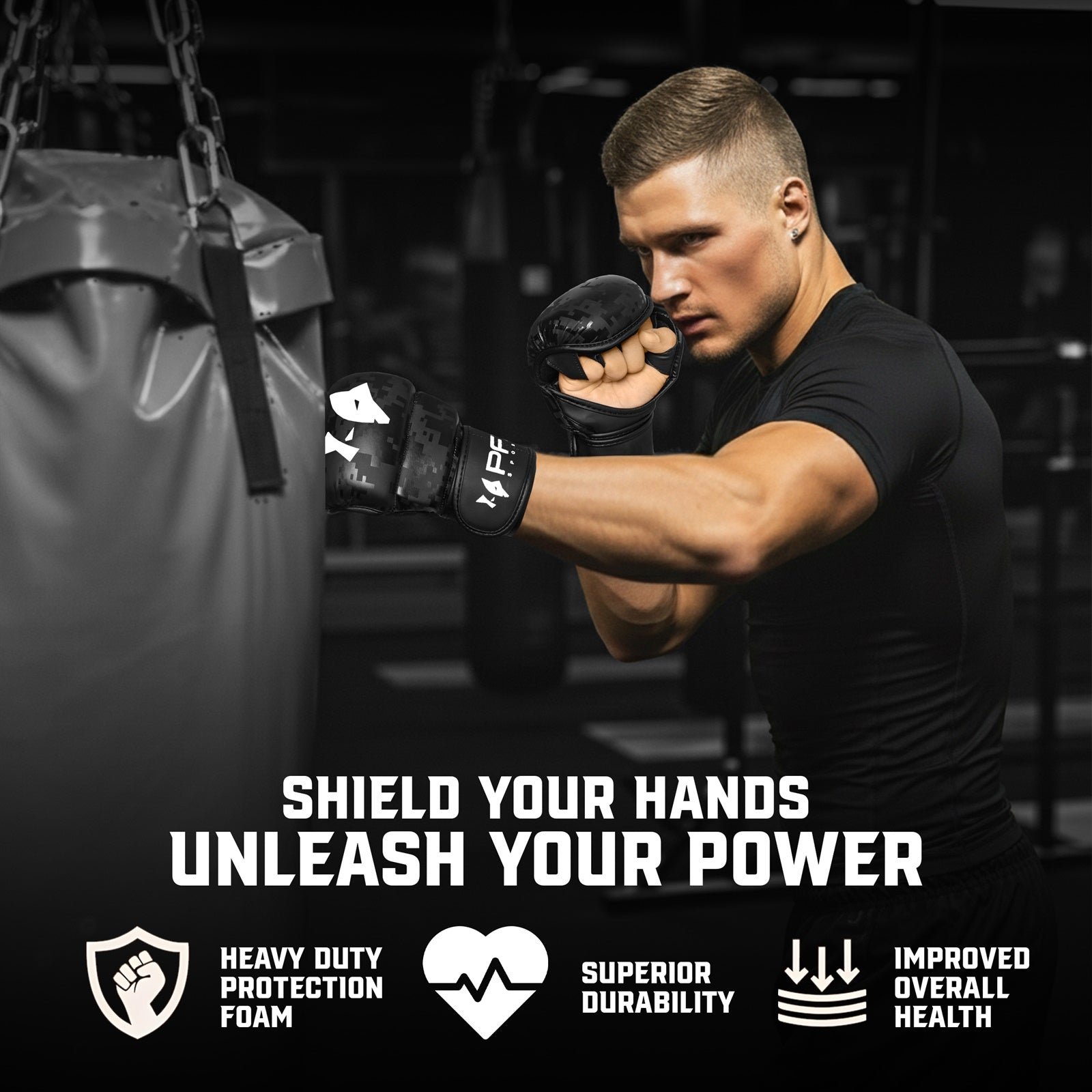 PFX Sports MMA Sparring Gloves | Digital Camo Open Palm Training Gloves - Image 12