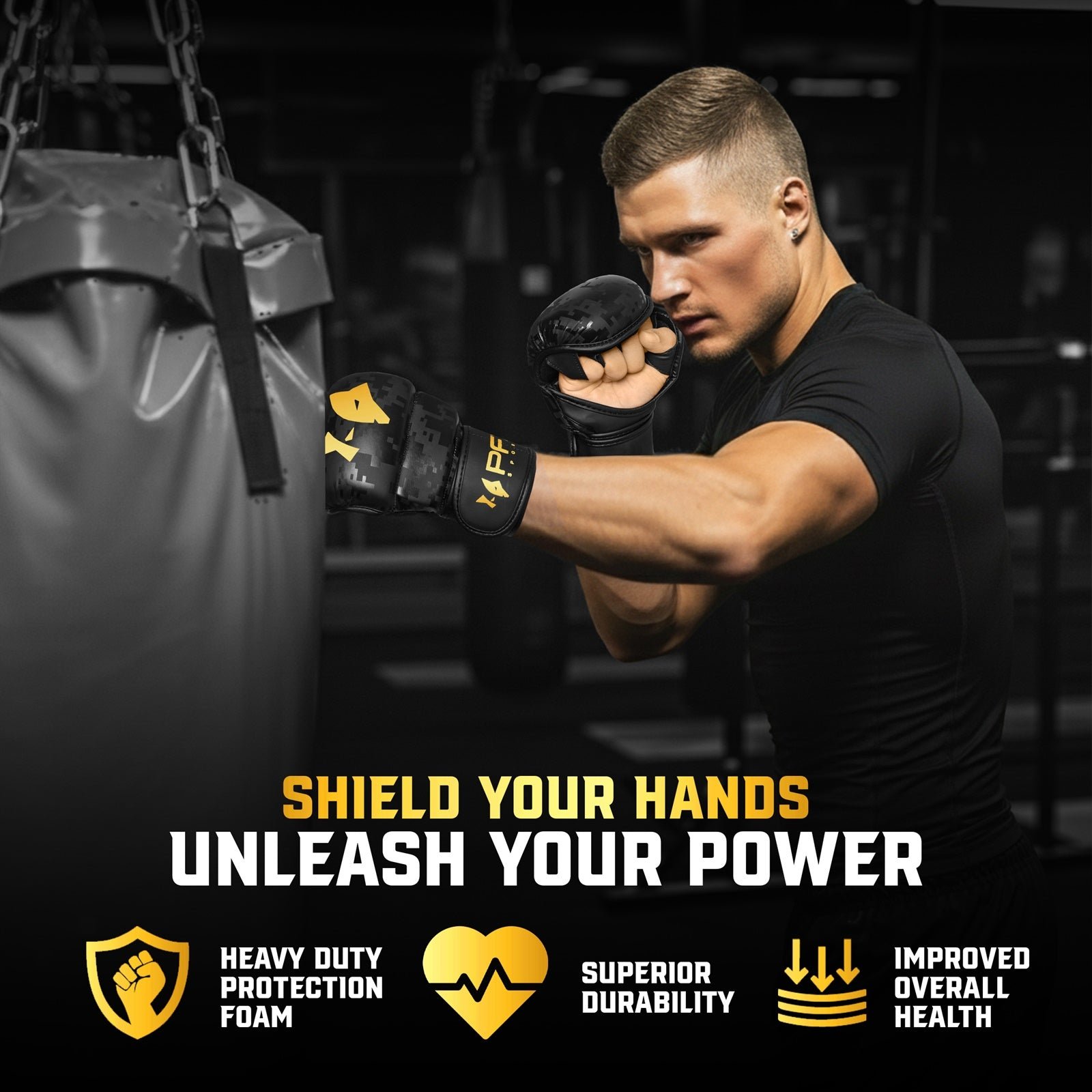 PFX Sports MMA Sparring Gloves | Digital Camo Open Palm Training Gloves - Image 5
