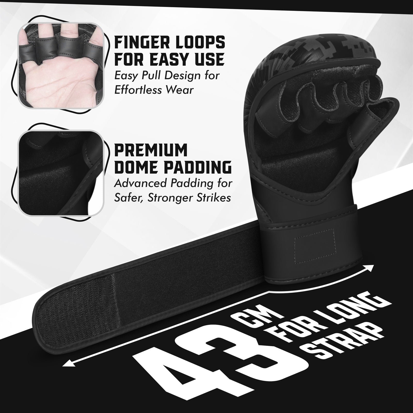 PFX Sports MMA Sparring Gloves | Digital Camo Open Palm Training Gloves - Image 13