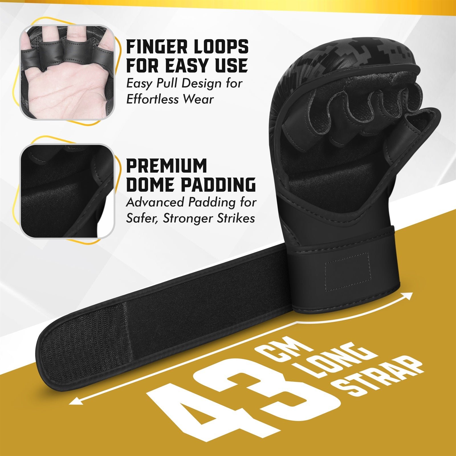 PFX Sports MMA Sparring Gloves | Digital Camo Open Palm Training Gloves - Image 6