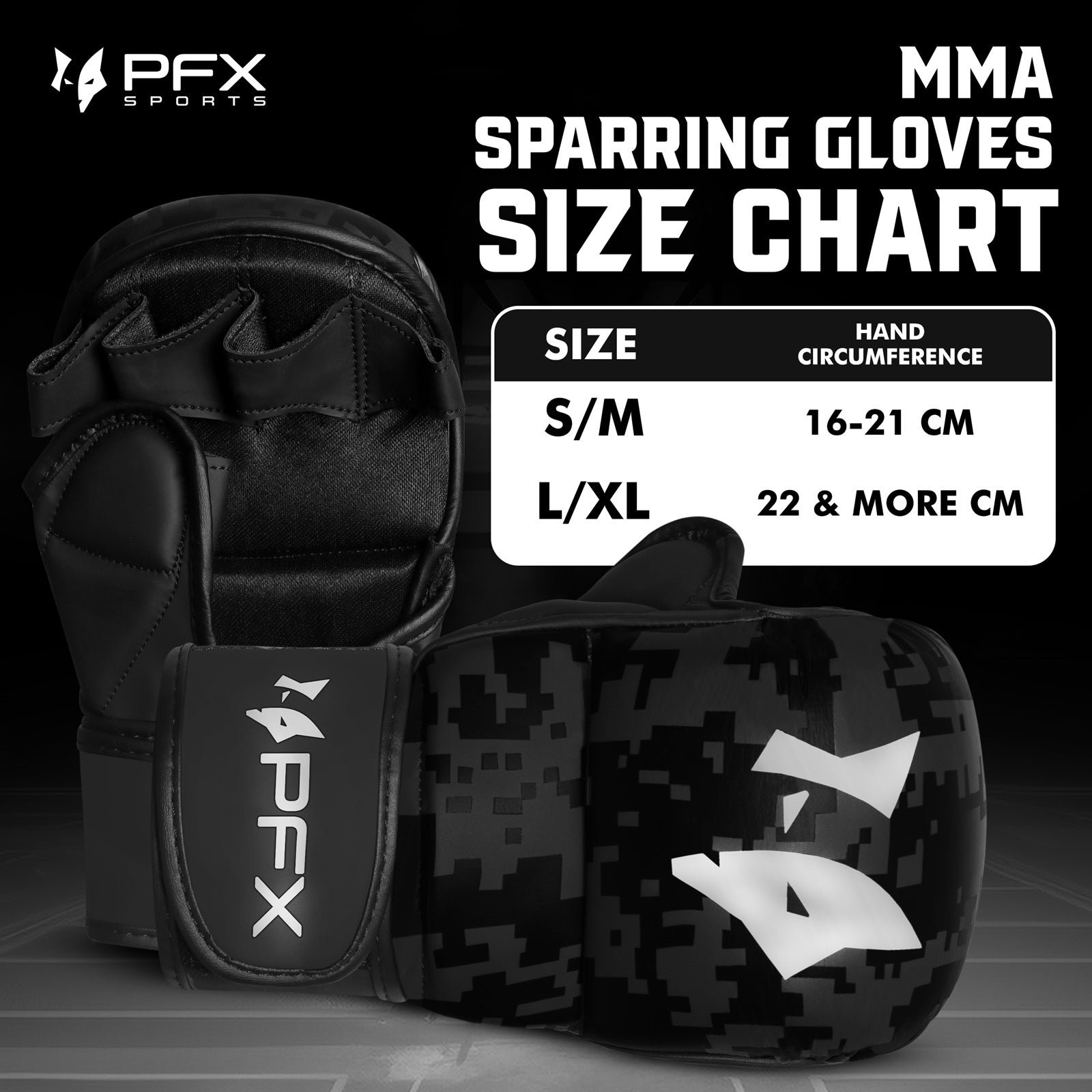 PFX Sports MMA Sparring Gloves | Digital Camo Open Palm Training Gloves - Image 14