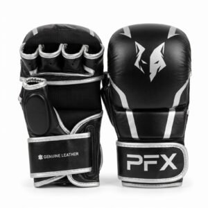 MMA Sparring Gloves – Genuine Leather, Padded Open-Palm Sparring Gloves for MMA Training & Grappling