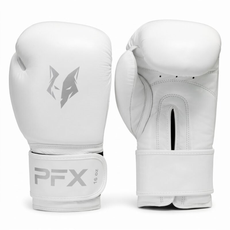 White Boxing Gloves – Padded Leather Training & Sparring Gloves for Men & Women