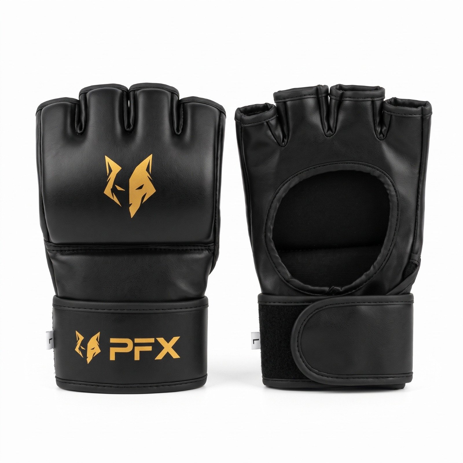 MMA Gloves – Open-Palm, Padded PU Leather Grappling & Training Gloves for Men & Women
